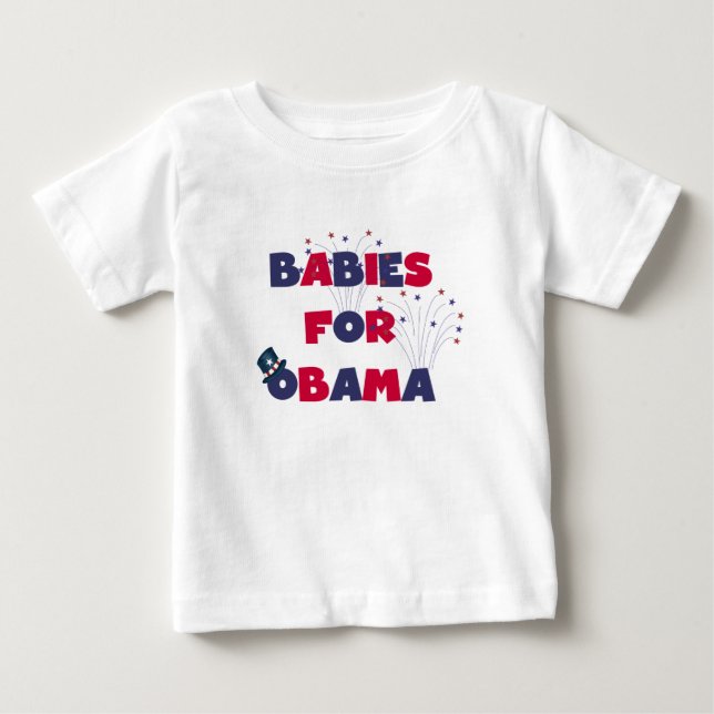 Spädbarn för Obama Tee Shirt (Framsida)