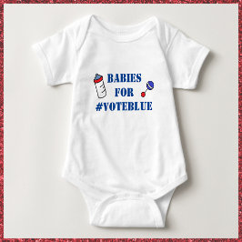 Spädbarn för OMRÖSTNINGSBLUE En Biet-Baby-baddräkt T Shirt