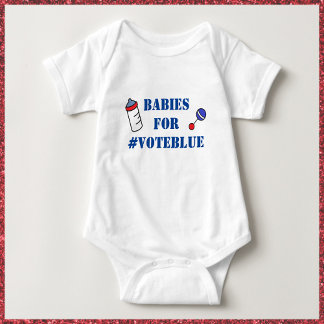 Spädbarn för OMRÖSTNINGSBLUE En Biet-Baby-baddräkt T Shirt