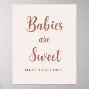 Spädbarn för Rosa av minimal Blek är svett tecken Poster
