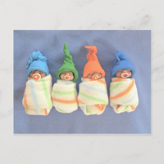 Spädbarn för sömnad Clay: Polymer Clay Sculpture Vykort (Framsida)