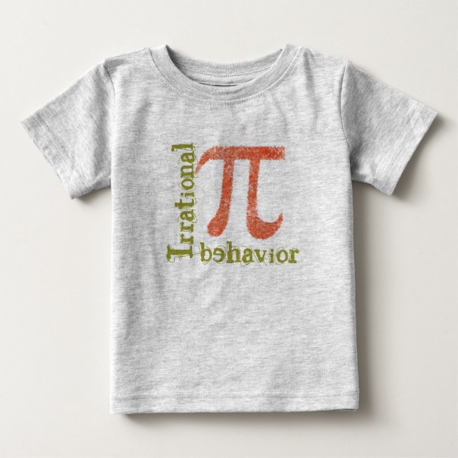 Spädbarn för uppförande för Pi-symbol irrationell Tee (Framsida)