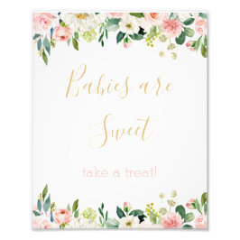 Spädbarn från en Bunny Baby Shower är ett svalt Tr Fototryck