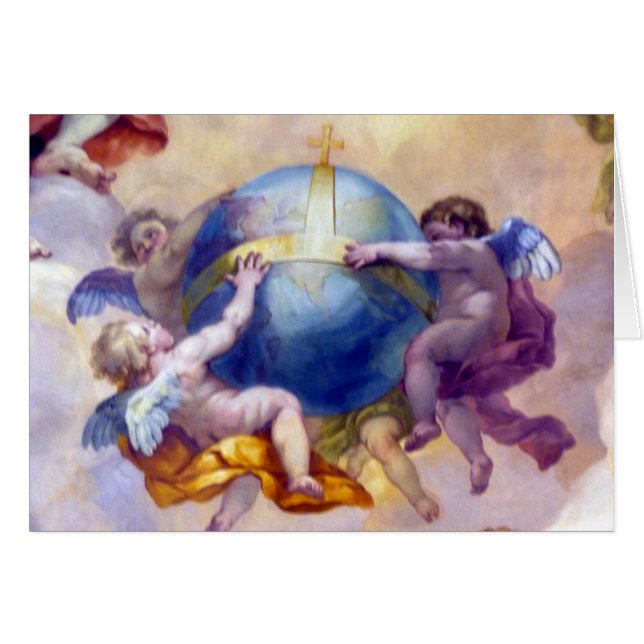 spädbarn fresco hälsningskort (Framsidan Horizontal)