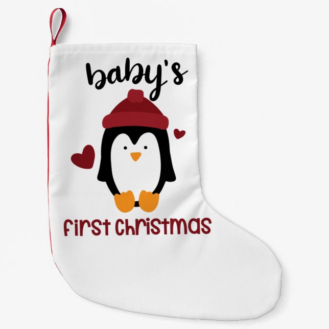 Spädbarn God jul Penguin Adu Liten Julstrumpa (Framsidan)