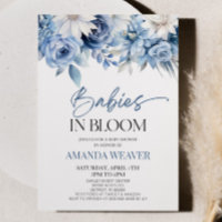 Spädbarn i Blått Blommigt Många Babykläder