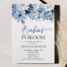 Spädbarn i Blått Blommigt Många Babykläder