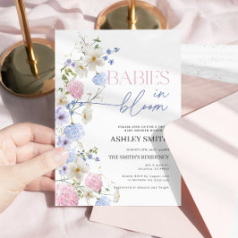 Spädbarn i blobinbjudan | Twillingar Babykläder Inbjudningar