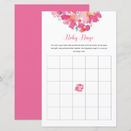 Spädbarn i blom Baby Shower Bingo-spel