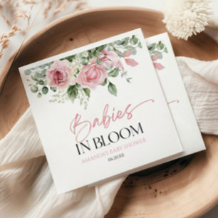 Spädbarn i Twillingar för babykläder i Rosa ros Bl Pappersservett