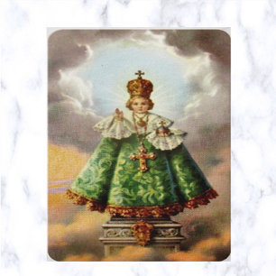 Spädbarn Jesus Prag Novena Prayer Card Visitkort