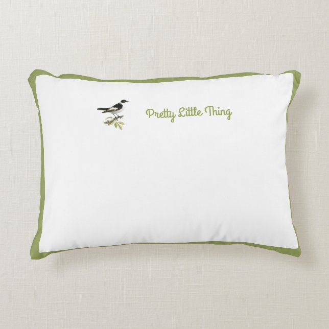 Spädbarn: Little Bird/Ord (GRE.W.) - Prydnadskudde (Framsidan)