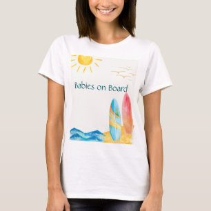 Spädbarn ombord på Twin Mamma som skall T Shirt