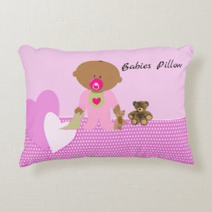 Spädbarn Pillow Design i Pinks Girl Prydnadskudde