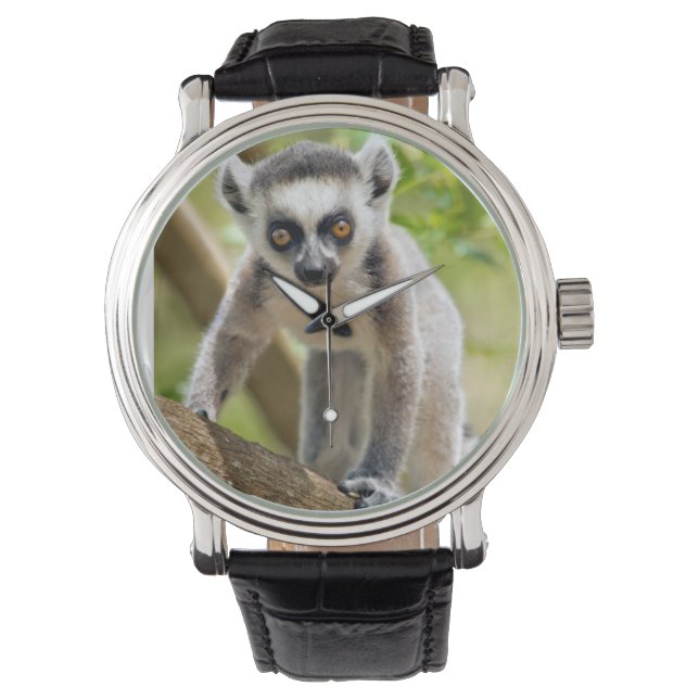 Spädbarn ringsvanslemur armbandsur (Framsida)