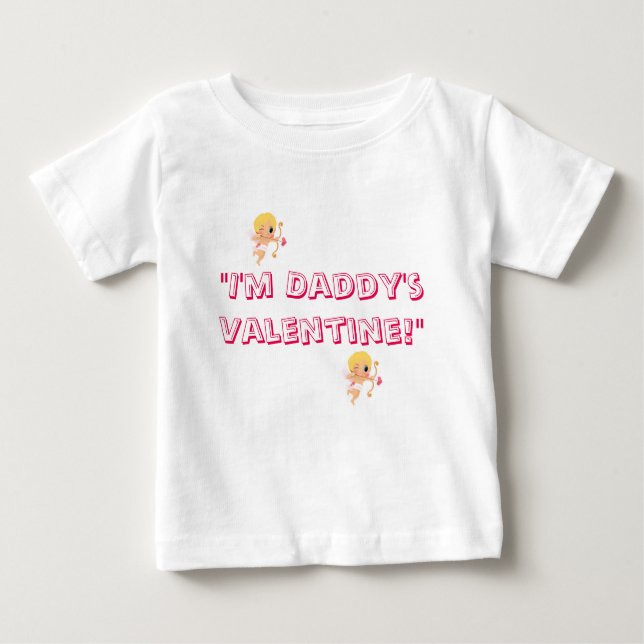 Spädbarn/Småbarn Pappor Valentine Girl T-Shirt (Framsida)
