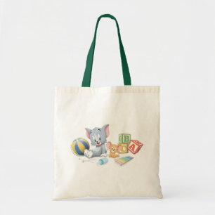 Spädbarn Tom och Jerry spelar med Leksaker Tygkasse