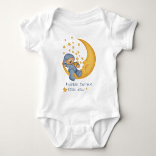 Spädbarn: Twinkle Little Star (blå) T Shirt