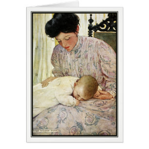 Spädbarn vid den Jessie Willcox smeden Hälsningskort