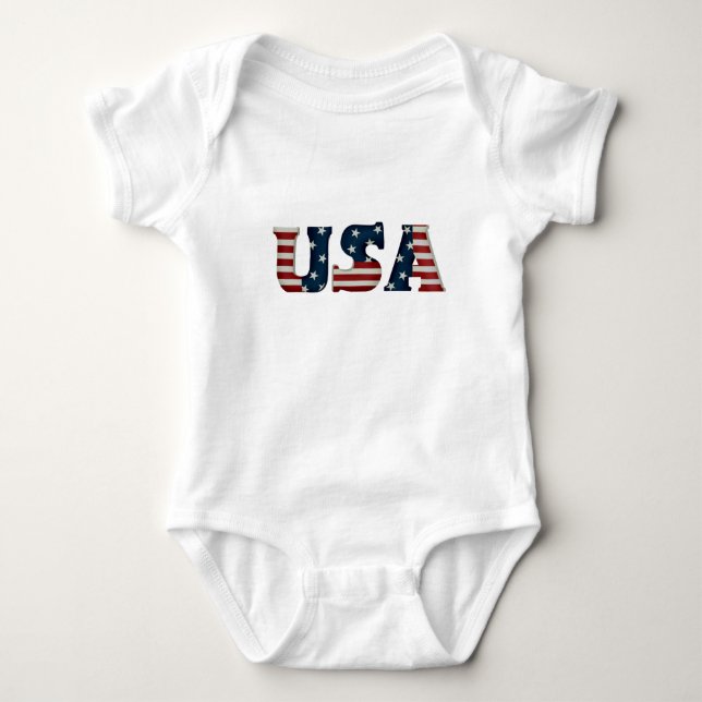 Spädbarnens USA Tee Shirt (Framsida)