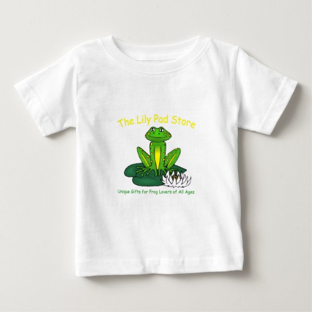 Spädbarns Groda på en Näckrosblad Vit T-Shirt (Framsida)