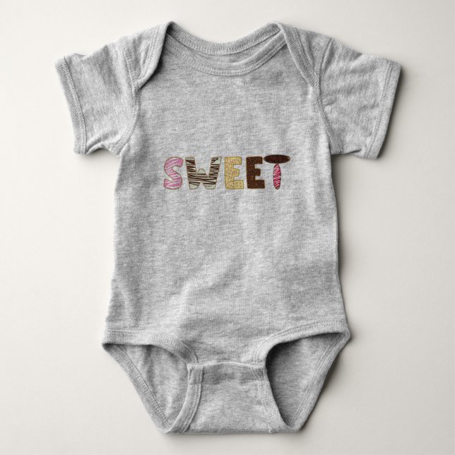 Spädbarns rena sötma bodysuit - Bedårande T Shirt (Framsida)