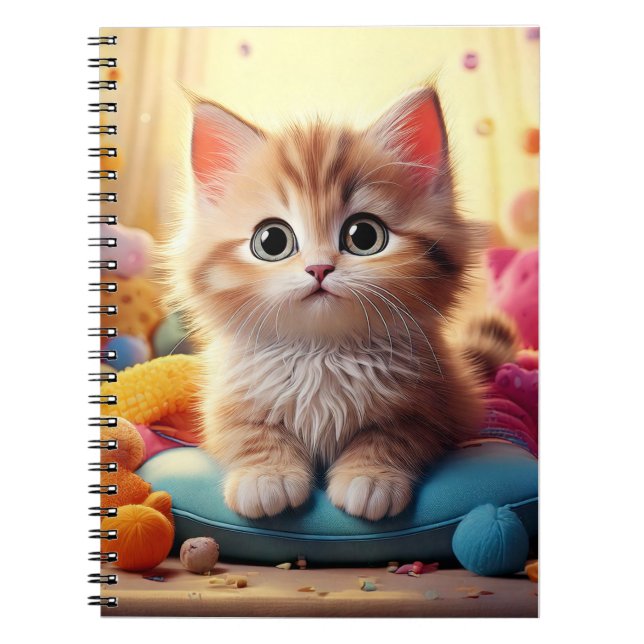 Spädbarnsbok - Katt Anteckningsbok (Framsidan)