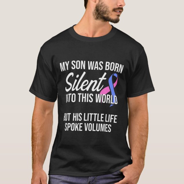 Spädbarnsförlust Son Tyst Gravid Baby Missfall T Shirt (Framsida)
