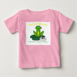 Spädbarnsgroda på en näckrosblad Vit på rosa t-shi T Shirt