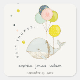 Spädbarnshuggare för valsälskarvar under grundvatt fyrkantigt klistermärke