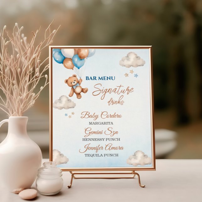 Spädbarnshuggare i Pub-menyn för Playblue Teddy Ba Poster (Skapare uppladdad)