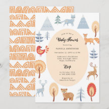 Spädbarnshusare för cute Ethnic Stil Woodland Anim