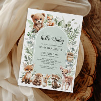 Spädbarnshusare för cute Sage Greenery Forest Anim