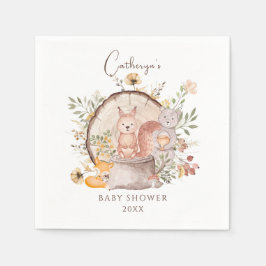 Spädbarnshusare för grå träskog pappersservett