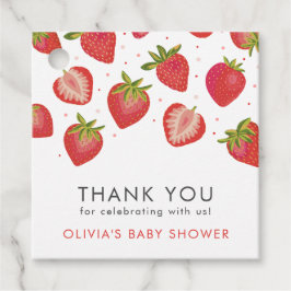 Spädbarnshuset för jordgubbsflickor Tack Gåvor Etiketter