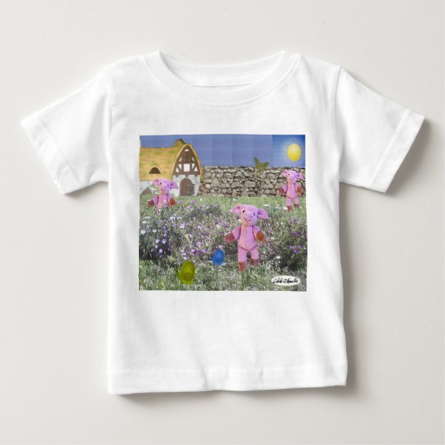 Spädbarnskjortan för tre lite grisar tröja (Framsida)