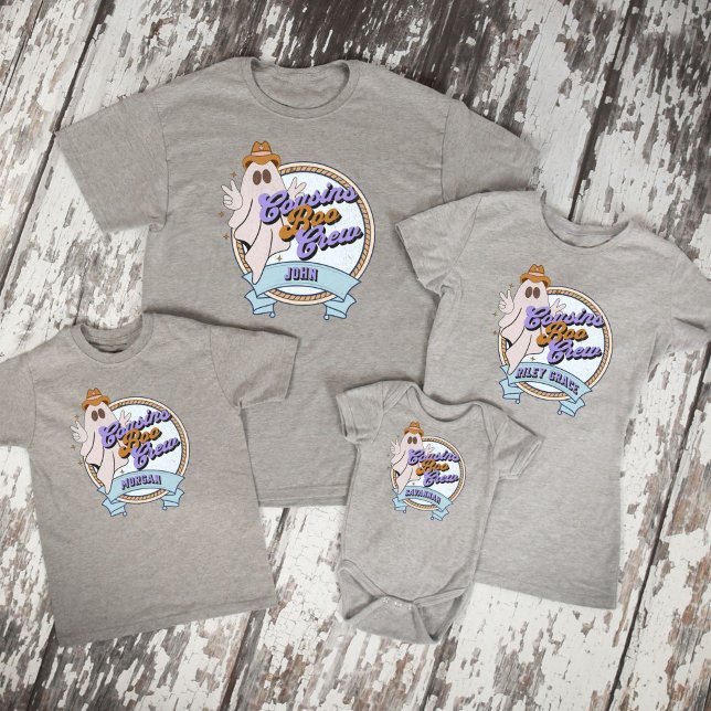 Spädbarnskumsin Crew Retro Ghost Halloween Matchin T Shirt (Skapare uppladdad)