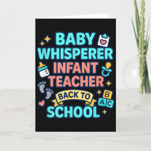 Spädbarnslärare Baby Whisperer Tillbaka till skola Kort