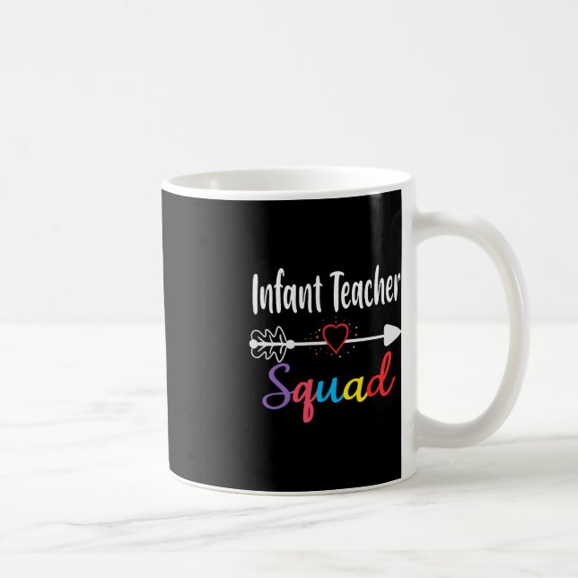 Spädbarnslärare Squad Roligt Back to school Teache Kaffemugg (Höger)