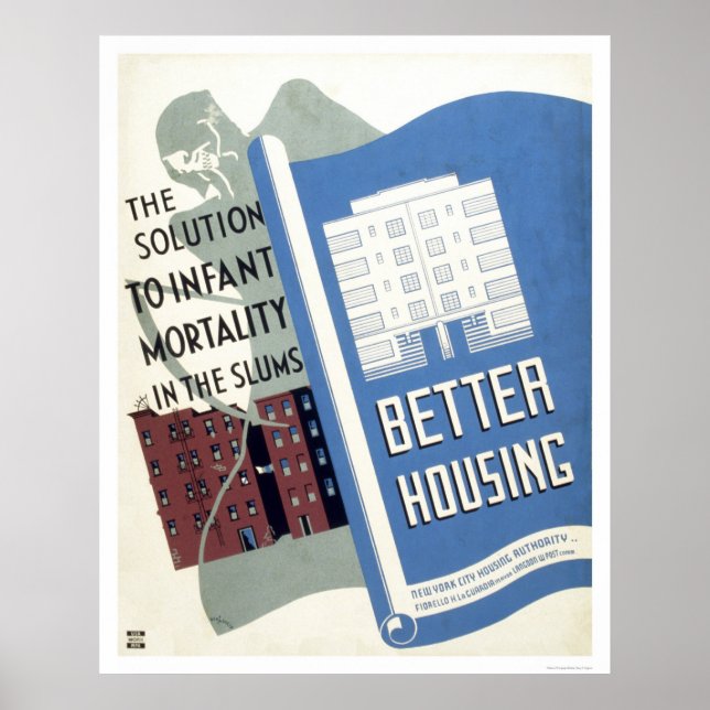 Spädbarnsmortalitetslösning 1936 WPA Poster (Framsidan)