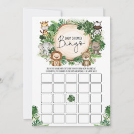Spädda ungdjur - Bingo Baby Shower Game Card Inbjudningar