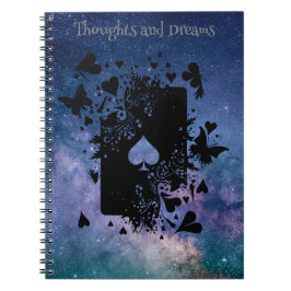 Spade Butterfly Thoughts och Dreams Journal Anteckningsbok