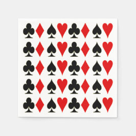 Spade, romb, Klubb, Kostym för uppspelningskort fö Pappersservett