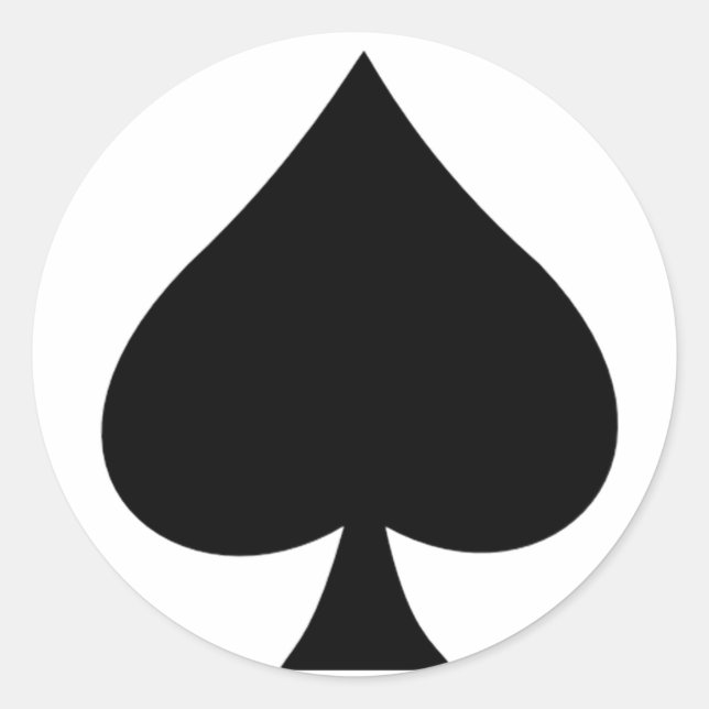 spade runt klistermärke (Framsida)