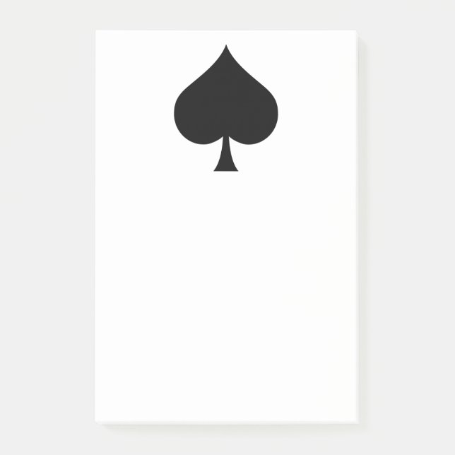 Spade symbol post-it block (Framsida)