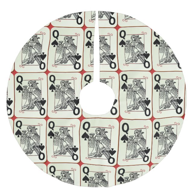 Spader dam symbol Thunder_Cove Julgransmatta Borstad Polyester (Framsidan)