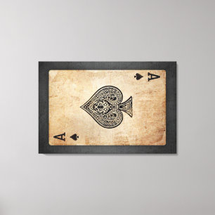 Spader dekorativ kudde canvastryck