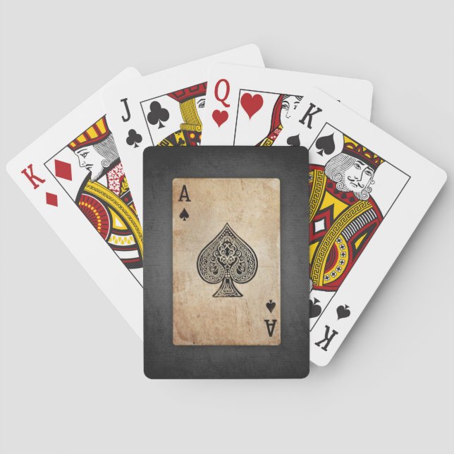 Spader dekorativ kudde casinokort (Baksidan)