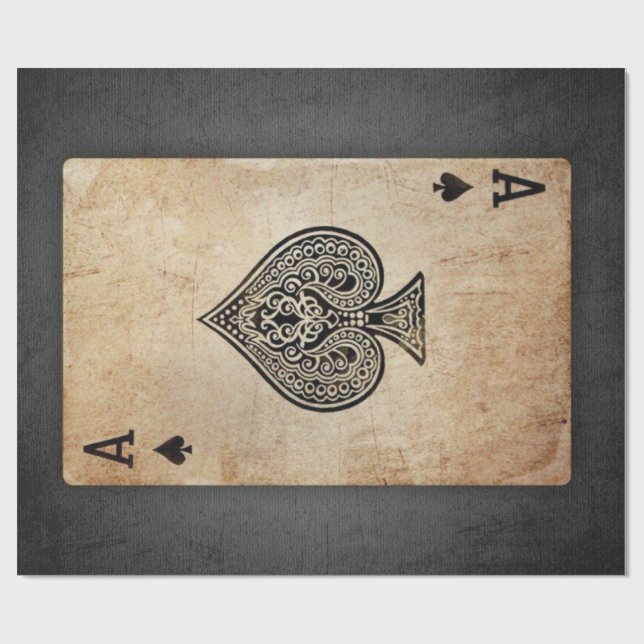 Spader dekorativ kudde presentpapper (Platt)
