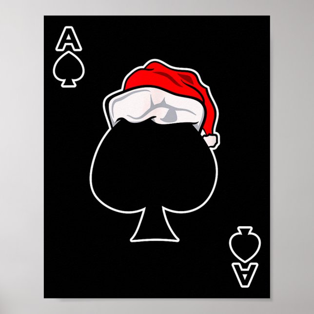 Spader Ess Julpresent Spelande & Kortlek Poster (Framsidan)